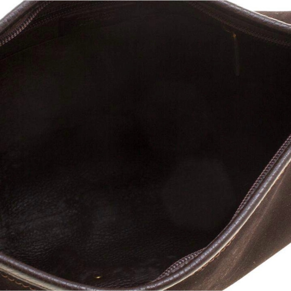 Salvatore Ferragamo Dark Brown Suede Hobo Bag - Picture 5 of 6